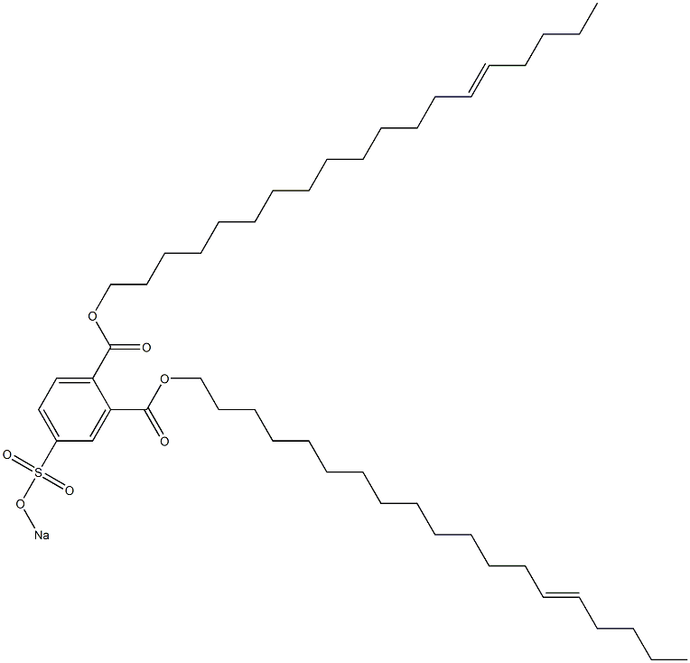 4-(Sodiosulfo)phthalic acid di(14-nonadecenyl) ester Struktur