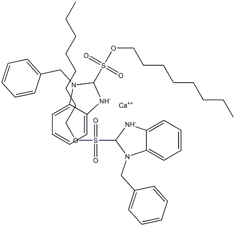 Bis(1-benzyl-2,3-dihydro-2-octyl-1H-benzimidazole-2-sulfonic acid)calcium salt Struktur