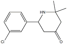 6-(m-Chlorophenyl)-2,2-dimethyl-4-piperidinone Struktur