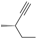 [S,(+)]-3-Methyl-1-pentyne Struktur