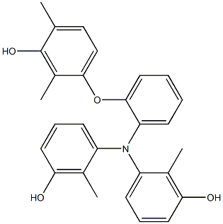 N,N-Bis(3-hydroxy-2-methylphenyl)-2-(3-hydroxy-2,4-dimethylphenoxy)benzenamine Struktur