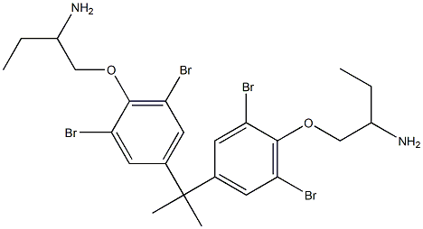 2,2-Bis[3,5-dibromo-4-(2-aminobutoxy)phenyl]propane Struktur