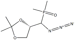 [(S)-(2,2-Dimethyl-1,3-dioxolan-4-yl)(azido)methyl]dimethylphosphine oxide Struktur