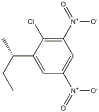 (+)-1-[(S)-sec-Butyl]-2-chloro-3,5-dinitrobenzene Struktur