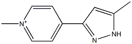 1-Methyl-4-(5-methyl-1H-pyrazol-3-yl)pyridinium Struktur