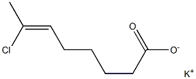 7-Chloro-6-octenoic acid potassium salt Struktur