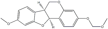 (6aS,11aS)-3-(Methoxymethoxy)-9-methoxy-6a,11a-dihydro-6H-benzofuro[3,2-c][1]benzopyran Struktur