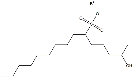 2-Hydroxypentadecane-6-sulfonic acid potassium salt Struktur