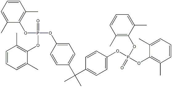 2,2-Bis[4-[bis(2,6-dimethylphenoxy)phosphinyloxy]phenyl]propane Struktur