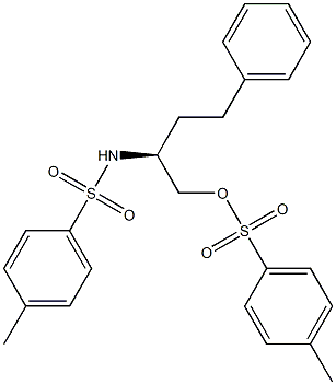 (-)-N-[(S)-1-(p-Toluenesulfonyloxymethyl)-3-phenylpropyl]-p-toluenesulfonamide Struktur