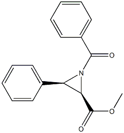 (2R,3R)-1-Benzoyl-3-phenylaziridine-2-carboxylic acid methyl ester Struktur