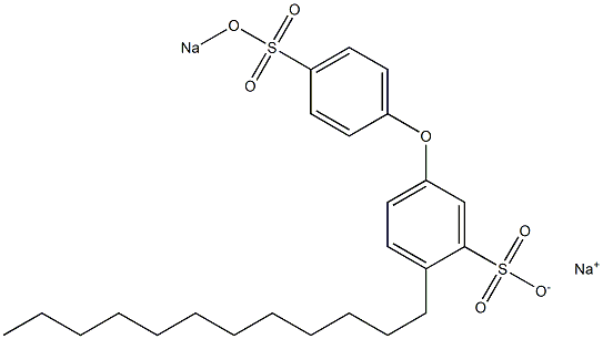 5-[4-(Sodiooxysulfonyl)phenoxy]-2-dodecylbenzenesulfonic acid sodium salt Struktur