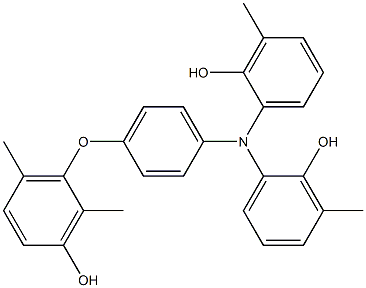 N,N-Bis(2-hydroxy-3-methylphenyl)-4-(3-hydroxy-2,6-dimethylphenoxy)benzenamine Struktur