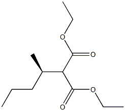 (+)-2-[(R)-1-Methylbutyl]malonic acid diethyl ester Struktur