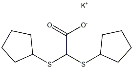 Bis(cyclopentylthio)acetic acid potassium salt Struktur