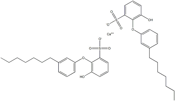 Bis(6-hydroxy-3'-heptyl[oxybisbenzene]-2-sulfonic acid)calcium salt Struktur