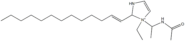 1-[1-(Acetylamino)ethyl]-1-ethyl-2-(1-tridecenyl)-4-imidazoline-1-ium Struktur