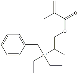 N,N-Diethyl-N-[1-methyl-2-(2-methyl-1-oxo-2-propenyloxy)ethyl]benzenemethanaminium Struktur