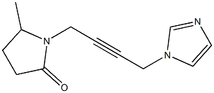 5-Methyl-1-[4-(1H-imidazol-1-yl)-2-butynyl]pyrrolidin-2-one Struktur