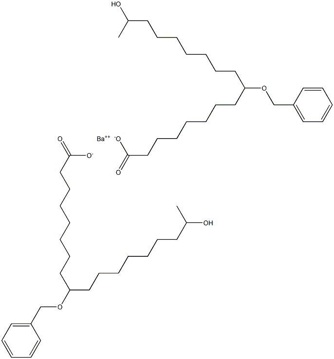 Bis(9-benzyloxy-17-hydroxystearic acid)barium salt Struktur