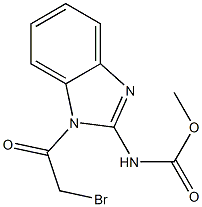 1-(Bromoacetyl)-2-methoxycarbonylamino-1H-benzimidazole Struktur