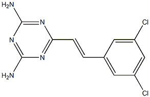 6-[3,5-Dichlorostyryl]-1,3,5-triazine-2,4-diamine Struktur