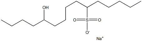 11-Hydroxypentadecane-6-sulfonic acid sodium salt Struktur