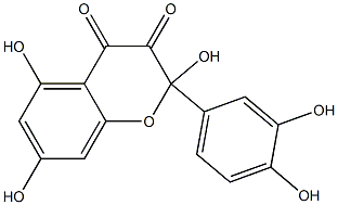 2-(3,4-Dihydroxyphenyl)-2,5,7-trihydroxy-3,4-dihydro-2H-1-benzopyran-3,4-dione Struktur