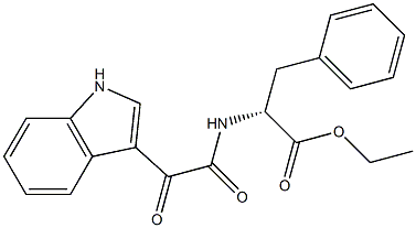 N-[[(1H-Indol-3-yl)carbonyl]carbonyl]-D-phenylalanine ethyl ester Struktur