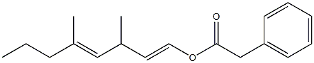 Phenylacetic acid 3,5-dimethyl-1,4-octadienyl ester Struktur