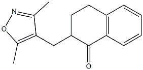 3,5-Dimethyl-4-[(1-oxotetralin-2-yl)methyl]isoxazole Struktur