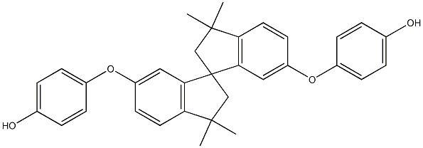 6,6'-Di(4-hydroxyphenyloxy)-2,2',3,3'-tetrahydro-3,3,3',3'-tetramethylspiro[1H-indene-1,1'-[1H]indene] Struktur