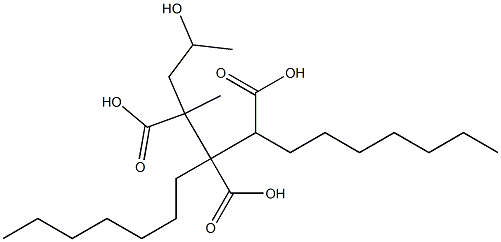 Butane-1,2,3-tricarboxylic acid 3-(2-hydroxypropyl)1,2-diheptyl ester Struktur