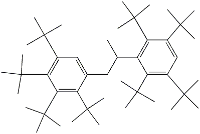 1-(2,3,4,5-Tetra-tert-butylphenyl)-2-(2,3,5,6-tetra-tert-butylphenyl)propane Struktur