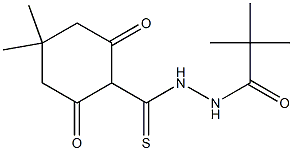 N'-Pivaloyl-4,4-dimethyl-2,6-dioxocyclohexanethiocarbohydrazide Struktur