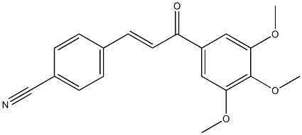 4-[(E)-3-(3,4,5-Trimethoxyphenyl)-3-oxo-1-propenyl]benzonitrile Struktur