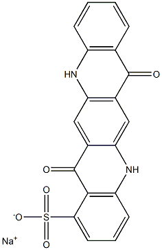 5,7,12,14-Tetrahydro-7,14-dioxoquino[2,3-b]acridine-1-sulfonic acid sodium salt Struktur