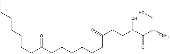 (2S)-2-Amino-N,3-dihydroxy-N-(3,10-dioxoheptadecyl)propanamide Struktur