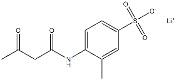 4-(Acetoacetylamino)-3-methylbenzenesulfonic acid lithium salt Struktur