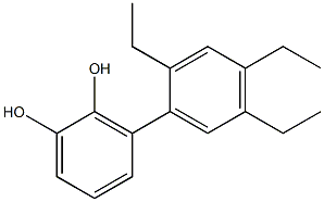 3-(2,4,5-Triethylphenyl)benzene-1,2-diol Struktur