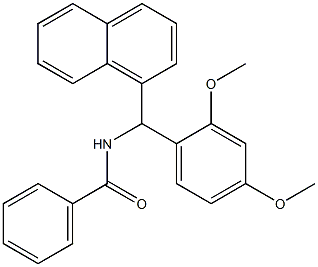 N-[(1-Naphtyl)(2,4-dimethoxyphenyl)methyl]benzamide Struktur