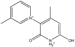 1',2'-Dihydro-6'-hydroxy-3,4'-dimethyl-2'-oxo-1,3'-bipyridin-1-ium Struktur