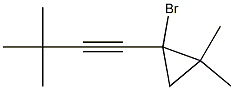 1-(3,3-Dimethyl-1-butynyl)-1-bromo-2,2-dimethylcyclopropane Struktur