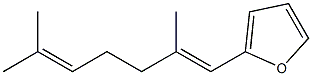 2-[(1E)-2,6-Dimethylhepta-1,5-dien-1-yl]furan Struktur