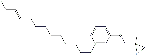 3-(10-Tridecenyl)phenyl 2-methylglycidyl ether Struktur