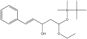 (E)-1-Phenyl-5-ethoxy-5-(tert-butyldimethylsilyloxy)-1-penten-3-ol Struktur