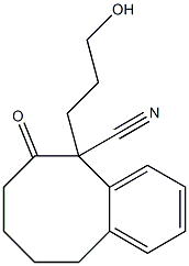 5-Cyano-5-(3-hydroxypropyl)-5,6,7,8,9,10-hexahydrobenzocycloocten-6-one Struktur