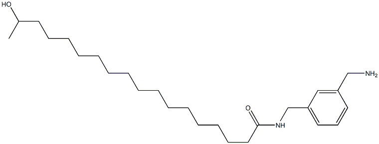 17-Hydroxy-N-(3-aminomethylbenzyl)stearamide Struktur