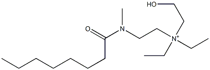 N,N-Diethyl-N-(2-hydroxyethyl)-2-(N-octanoyl-N-methylamino)ethanaminium Struktur