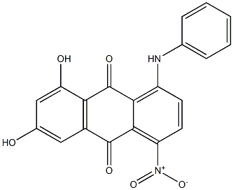 1-Anilino-6,8-dihydroxy-4-nitroanthraquinone Struktur